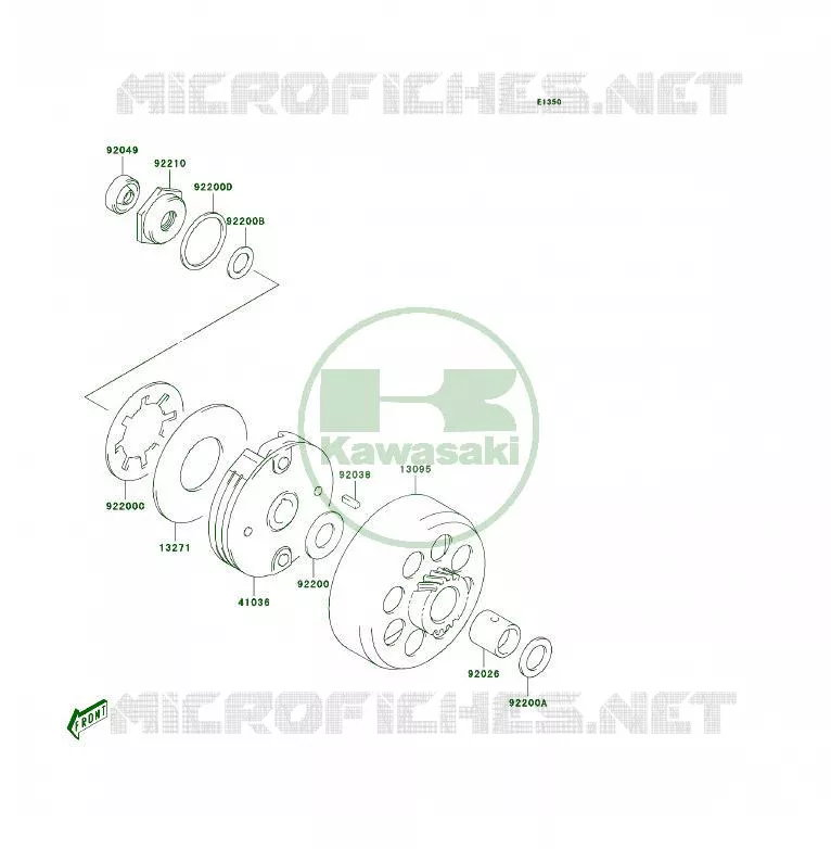 EMBRAYAGE Kawasaki QUAD 50 2006 KFX50  KSF50A6F