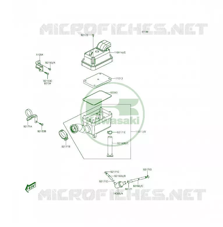 FILTRE A AIR Kawasaki QUAD 50 2013 KFX50  KSF50BDF