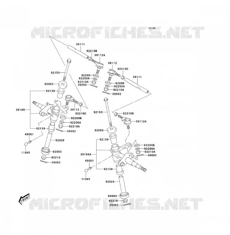 BRAS ARTICULE Kawasaki QUAD 80 2003 KFX80  KSF80-A1