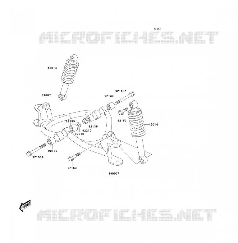AMORTISSEUR AVANT Kawasaki QUAD 80 2006 KFX80  KSF80A6F