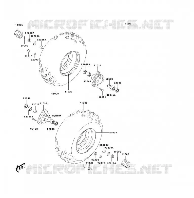 MOYEU AVANT Kawasaki QUAD 80 2006 KFX80  KSF80A6F