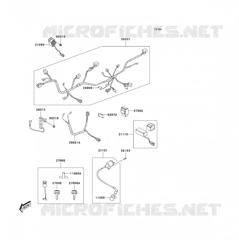 CHASSIS EQUIPMENT ELECTRIQUE Kawasaki QUAD 90 2007 KFX90  KSF90A7F