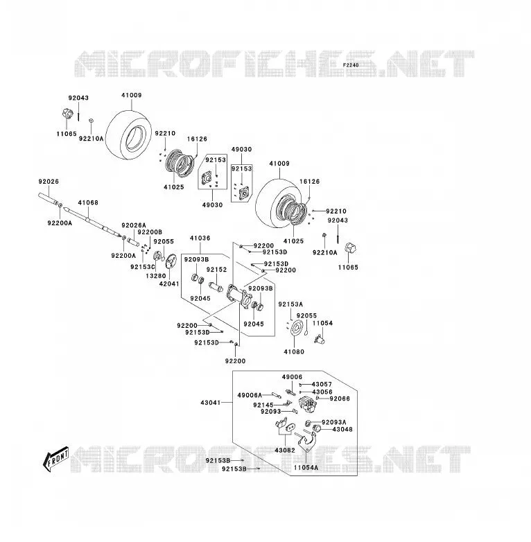 MOYEU ARRIERE Kawasaki QUAD 90 2007 KFX90  KSF90A7F