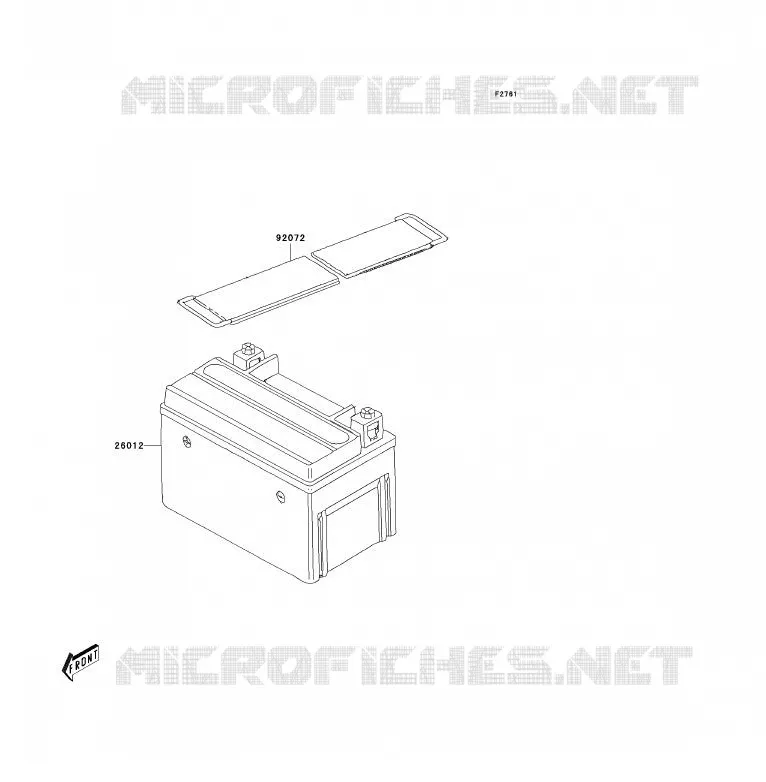 BATTERIE Kawasaki QUAD 90 2008 KFX90  KSF90A8F