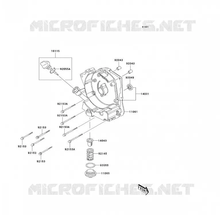 COUVERCLES MOTEUR Kawasaki QUAD 90 2008 KFX90  KSF90A8F