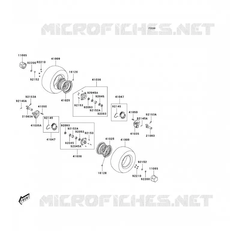 MOYEU AVANT Kawasaki QUAD 90 2008 KFX90  KSF90A8F