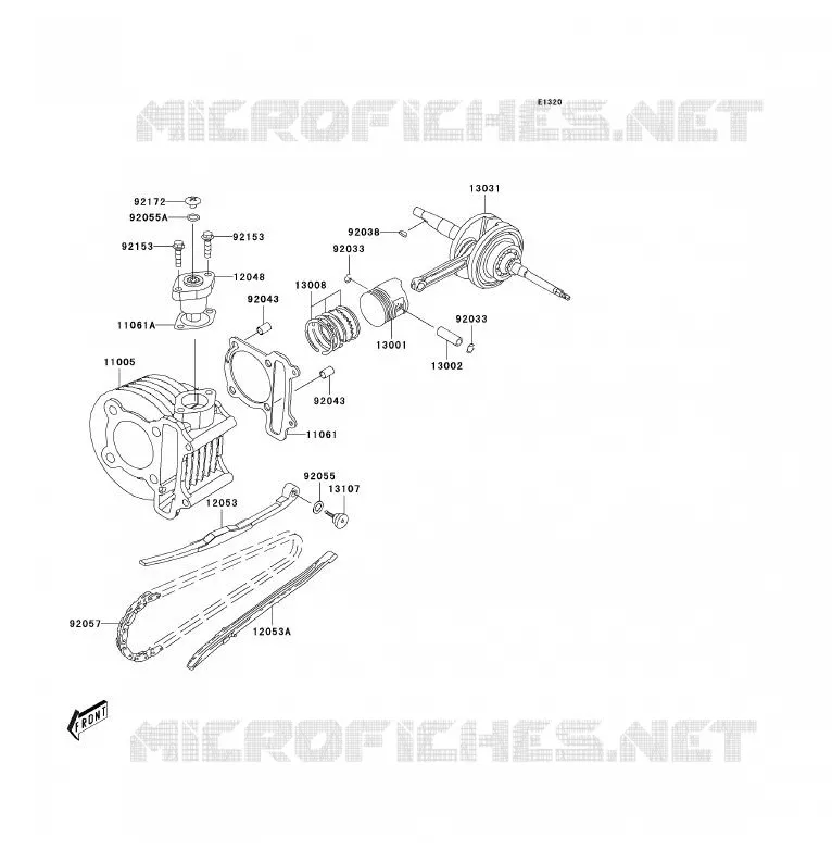 VILEBREQUIN/PISTON Kawasaki QUAD 90 2008 KFX90  KSF90A8F