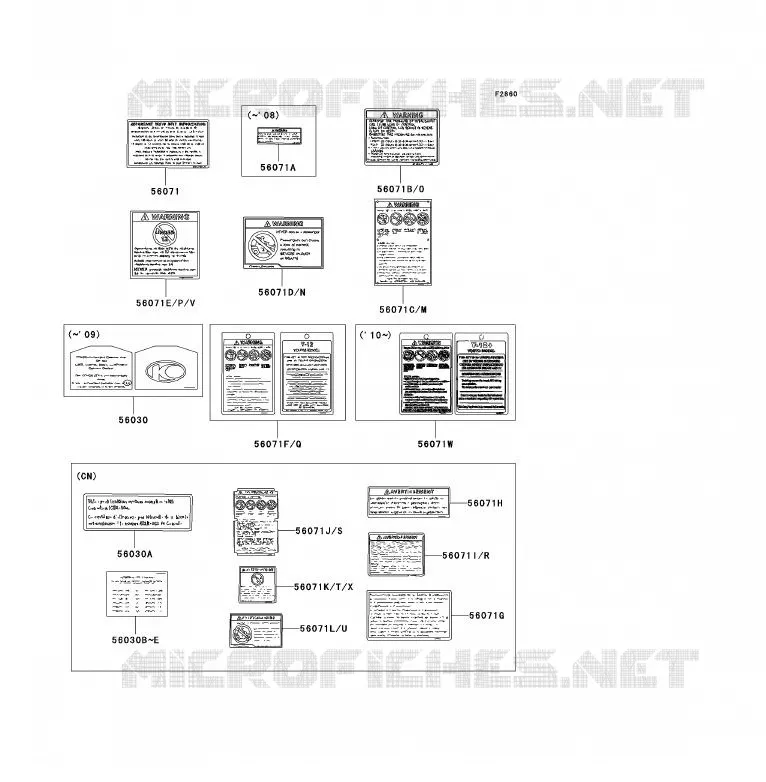 LABEL Kawasaki QUAD 90 2009 KFX90  KSF90A9S