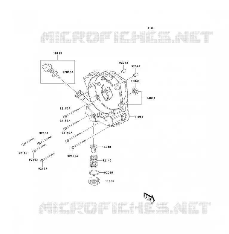 COUVERCLES MOTEUR Kawasaki QUAD 90 2010 KFX90  KSF90AAF