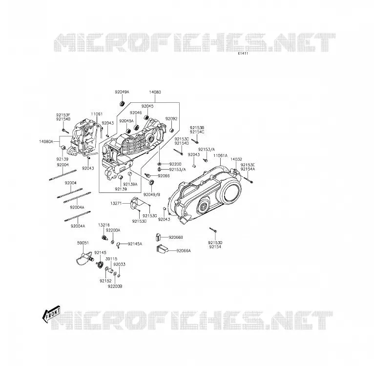 CARTER MOTEUR(S) Kawasaki QUAD 90 2012 KFX90  KSF90ACF