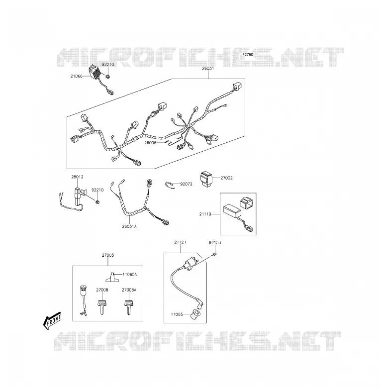 CHASSIS EQUIPMENT ELECTRIQUE Kawasaki QUAD 90 2012 KFX90  KSF90ACF