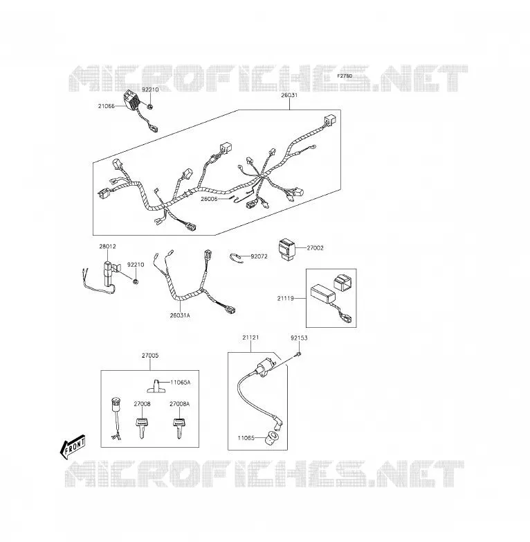 CHASSIS EQUIPMENT ELECTRIQUE Kawasaki QUAD 90 2013 KFX90  KSF90ADF