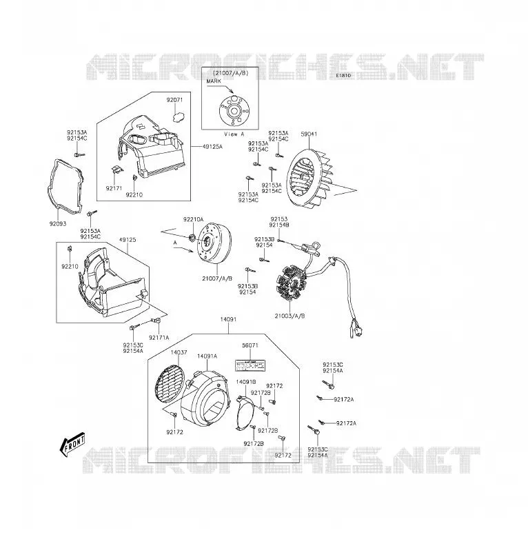 G&Eacute;N&Eacute;RATEUR Kawasaki QUAD 90 2014 KFX90  KSF90AEF