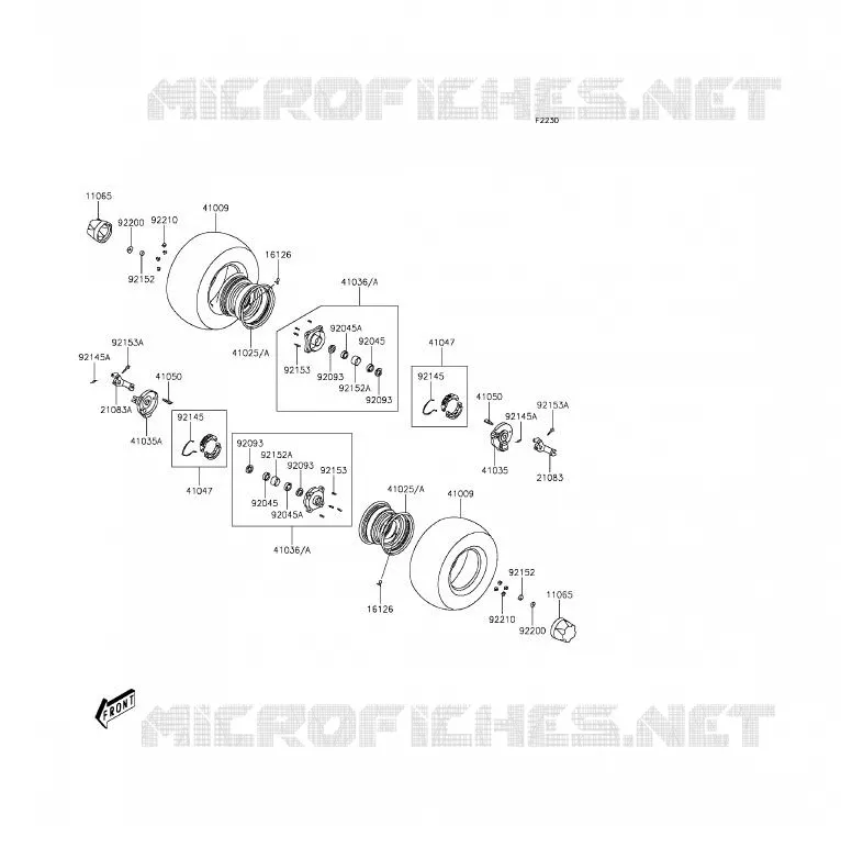MOYEU AVANT Kawasaki QUAD 90 2014 KFX90  KSF90AEF