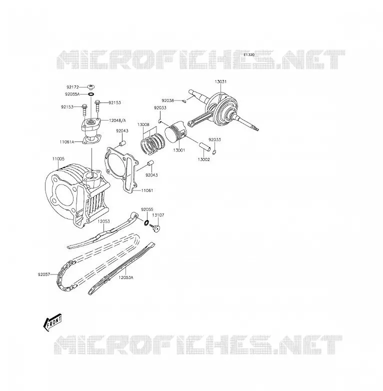 VILEBREQUIN/PISTON Kawasaki QUAD 90 2014 KFX90  KSF90AEF