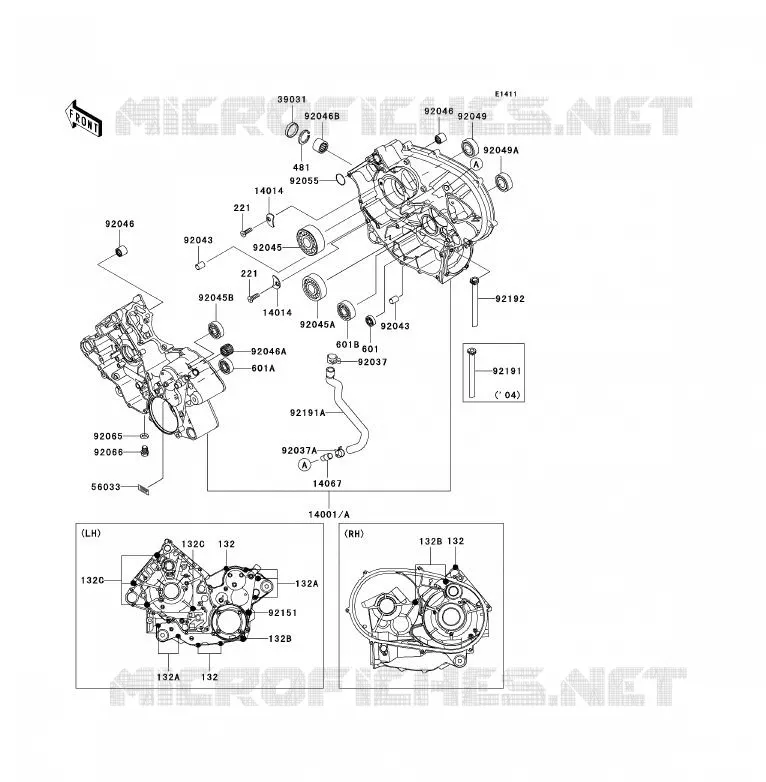 CARTER MOTEUR(S) Kawasaki QUAD 700 2004 KFX700  KSV700-A1