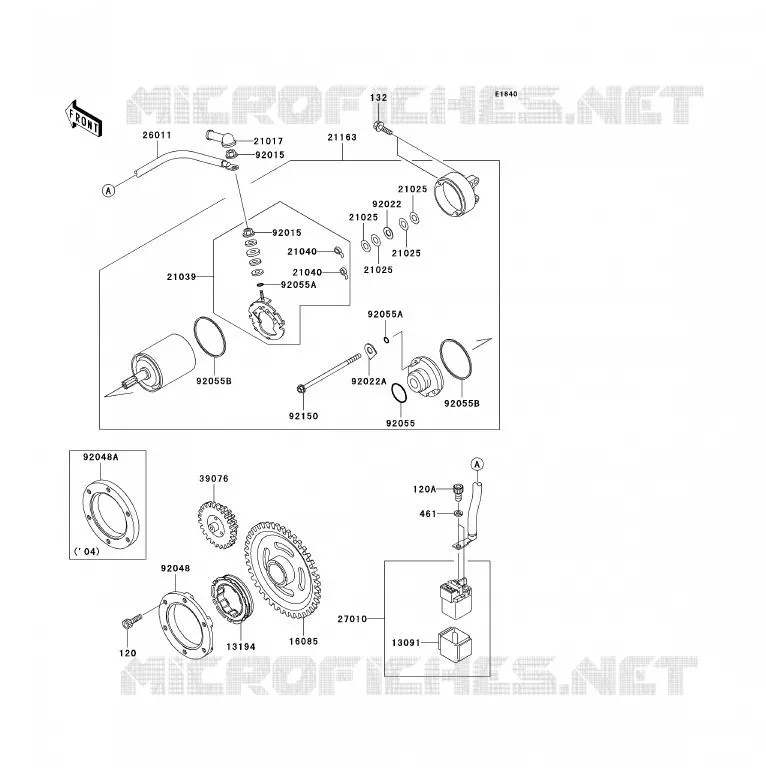 D&Eacute;MARREUR Kawasaki QUAD 700 2004 KFX700  KSV700-A1
