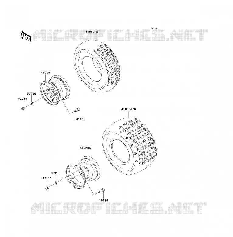 ROUE/PNEUS Kawasaki QUAD 700 2004 KFX700  KSV700-A1