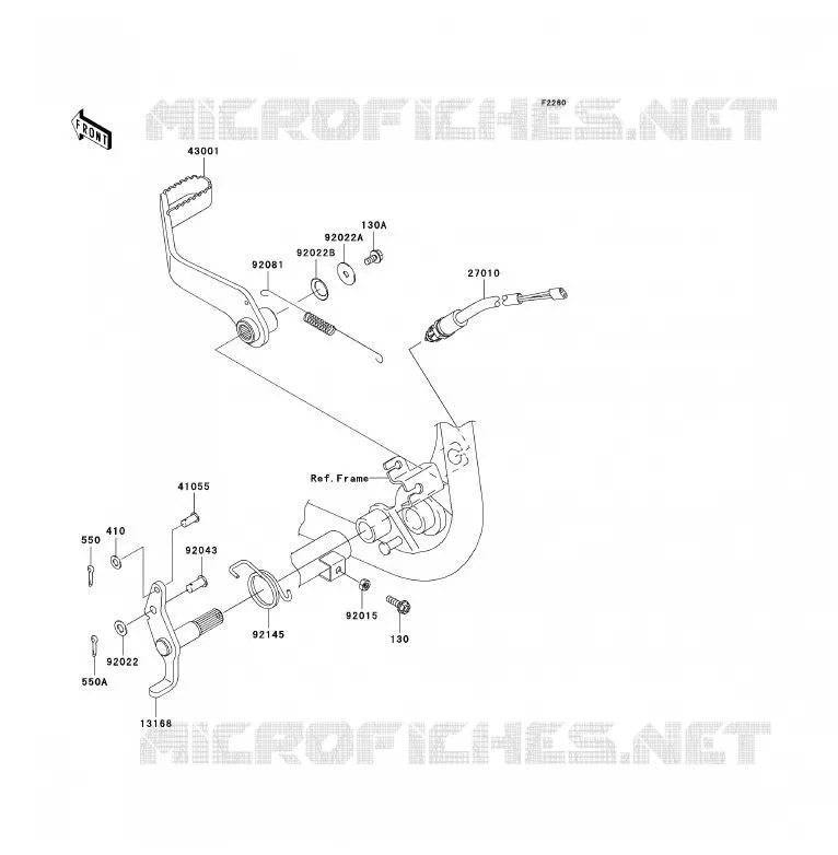 PEDALE DE FREIN Kawasaki QUAD 700 2004 KFX700  KSV700-A1