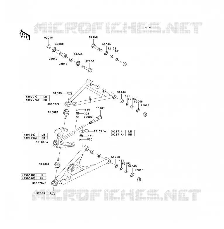 SUSPENSION Kawasaki QUAD 700 2005 KFX700  KSV700-A2