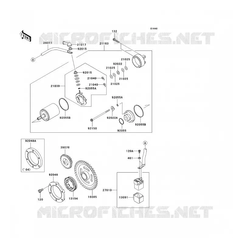 D&Eacute;MARREUR Kawasaki QUAD 700 2005 KFX700  KSV700-A2