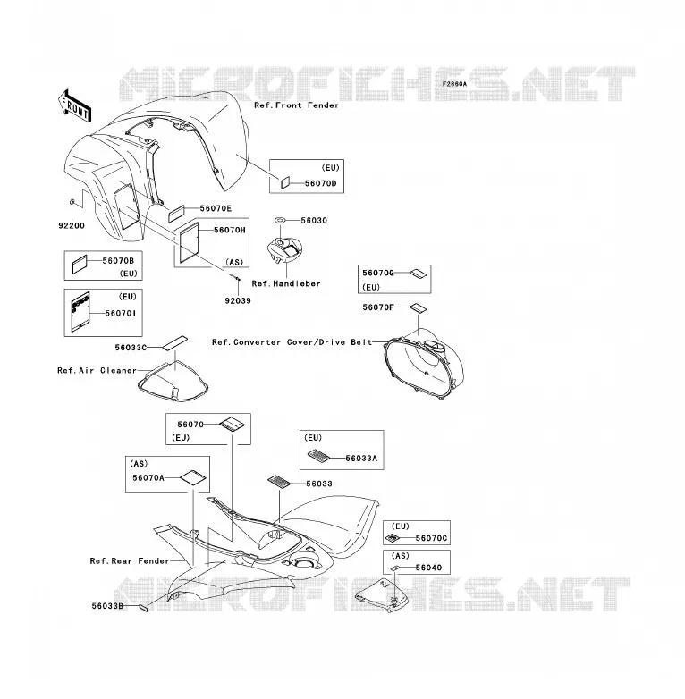 LABEL Kawasaki QUAD 700 2005 KFX700  KSV700-A2