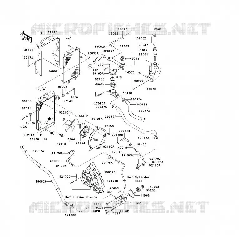 RADIATEUR Kawasaki QUAD 700 2005 KFX700  KSV700-A2