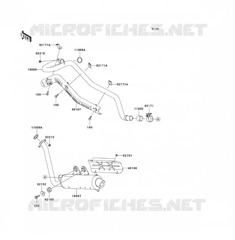 &Eacute;CHAPPEMENT Kawasaki QUAD 700 2005 KFX700  KSV700-A2