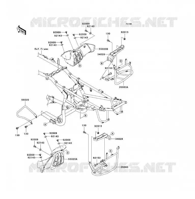REPOSE PIED Kawasaki QUAD 700 2005 KFX700  KSV700-A2