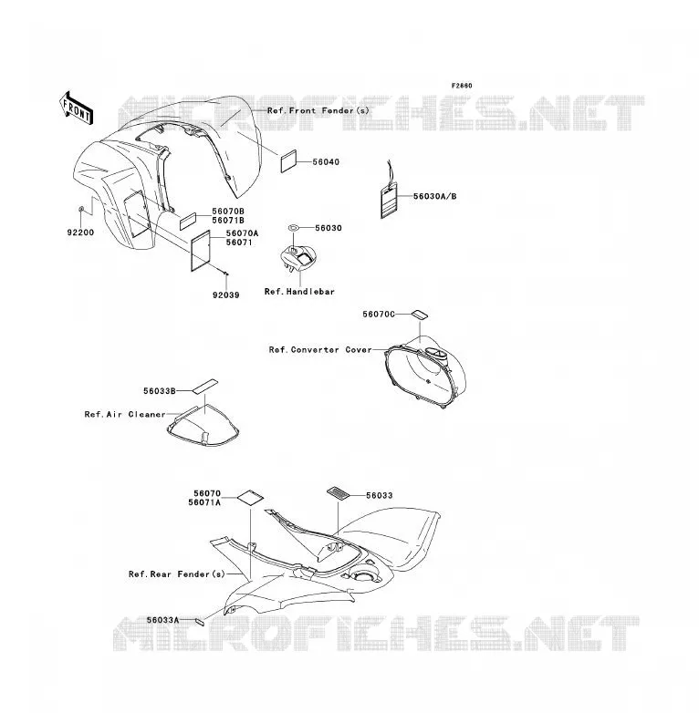 LABEL Kawasaki QUAD 700 2006 KFX700  KSV700A6F