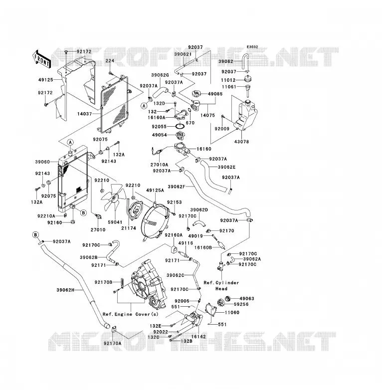 RADIATEUR Kawasaki QUAD 700 2006 KFX700  KSV700A6F