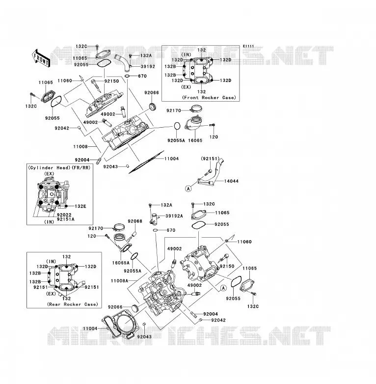 CULASSE Kawasaki QUAD 700 2006 KFX700  KSV700A6F
