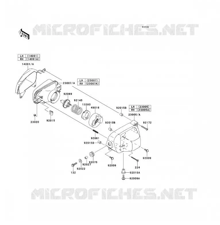 OPTIQUE(S) Kawasaki QUAD 700 2008 KFX700  KSV700A8F