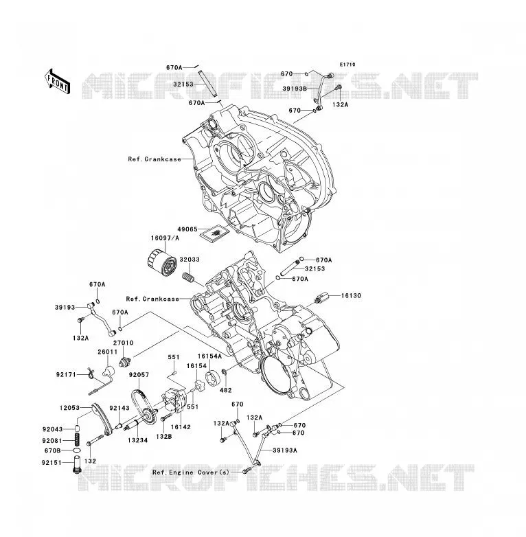 POMPE A HUILE Kawasaki QUAD 700 2008 KFX700  KSV700A8F