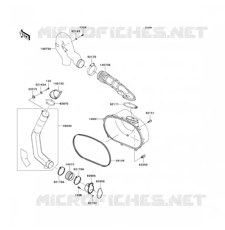 COUVERCLE CONVERTISSEUR/COURROIE Kawasaki QUAD 700 2004 KFX700  KSV700-B1