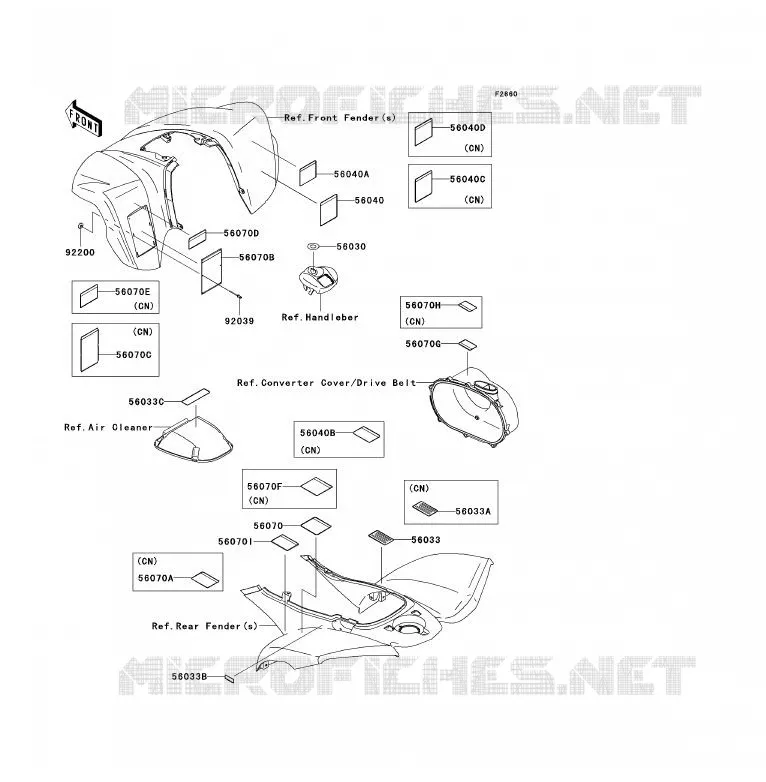 LABEL Kawasaki QUAD 700 2004 KFX700  KSV700-B1