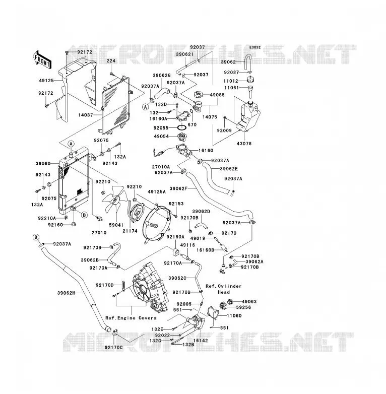 RADIATEUR Kawasaki QUAD 700 2004 KFX700  KSV700-B1