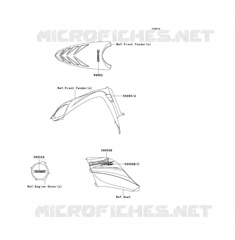 STICKER Kawasaki QUAD 700 2005 KFX700  KSV700-B2