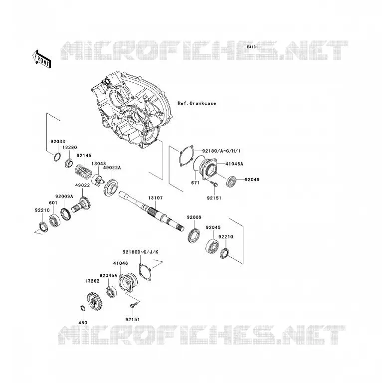 PIGNON CONIQUE AVANT Kawasaki QUAD 700 2005 KFX700  KSV700-B2