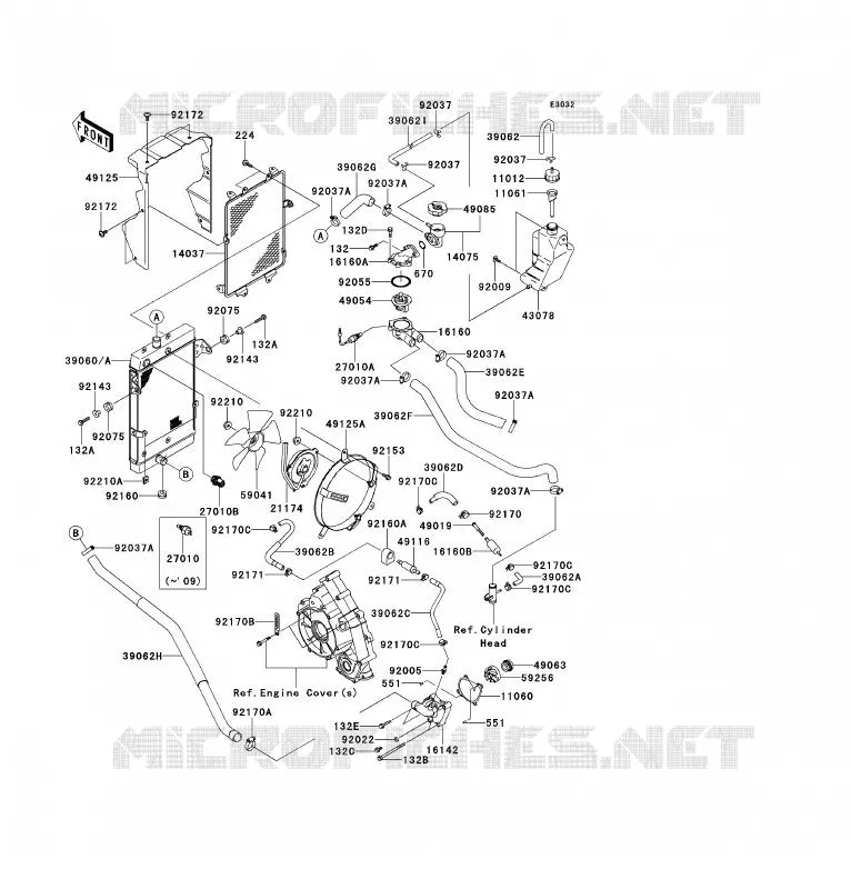 RADIATEUR Kawasaki QUAD 700 2007 KFX700  KSV700B7F