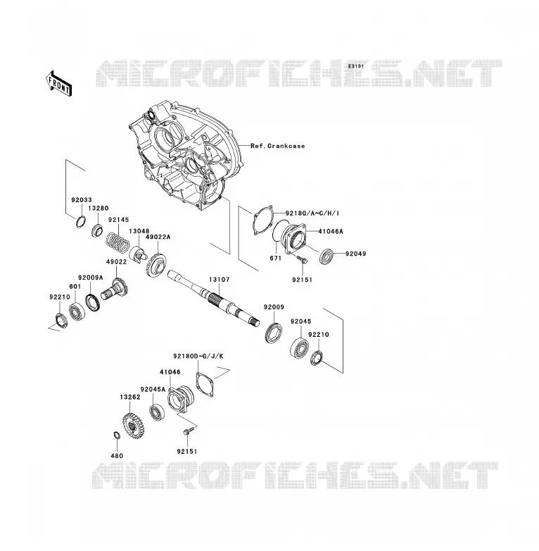 PIGNON CONIQUE AVANT Kawasaki QUAD 700 2007 KFX700  KSV700B7F