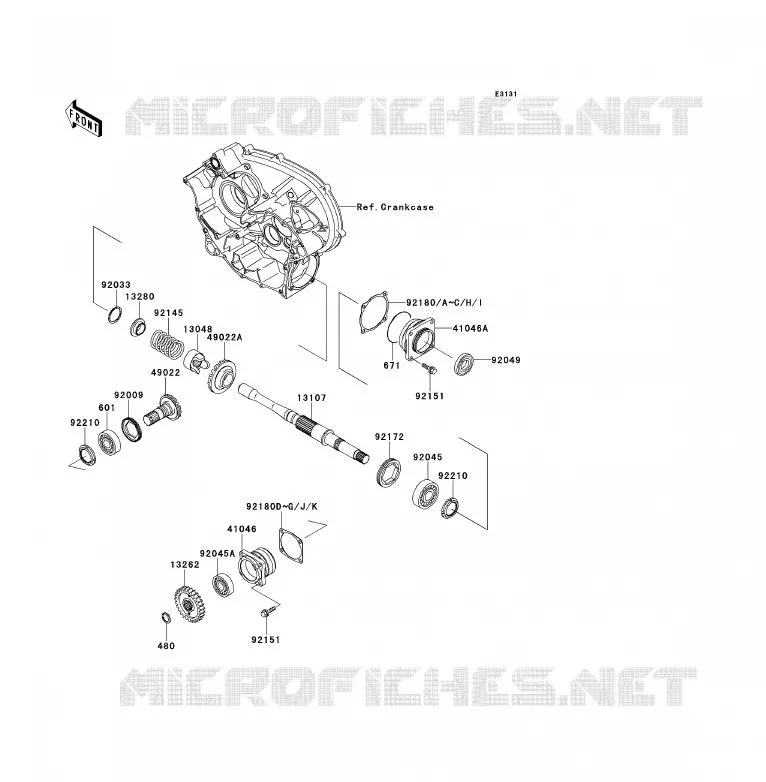 PIGNON CONIQUE AVANT Kawasaki QUAD 700 2008 KFX700  KSV700B8F