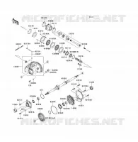 ARBRE DE TRANSMISSION(ARRI&Egrave;RE) pour Kawasaki KFX700 2009