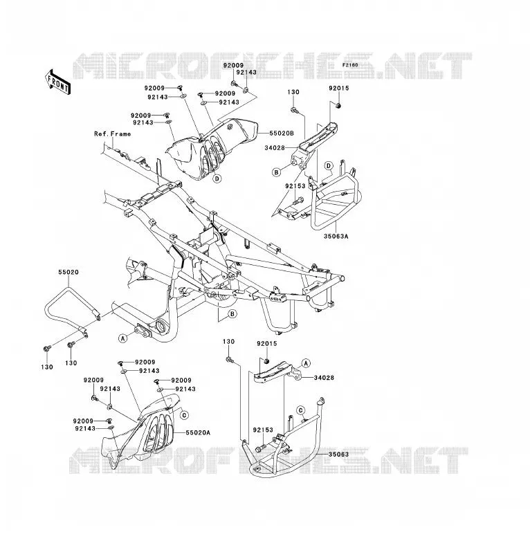 REPOSE PIED Kawasaki QUAD 700 2009 KFX700  KSV700B9F