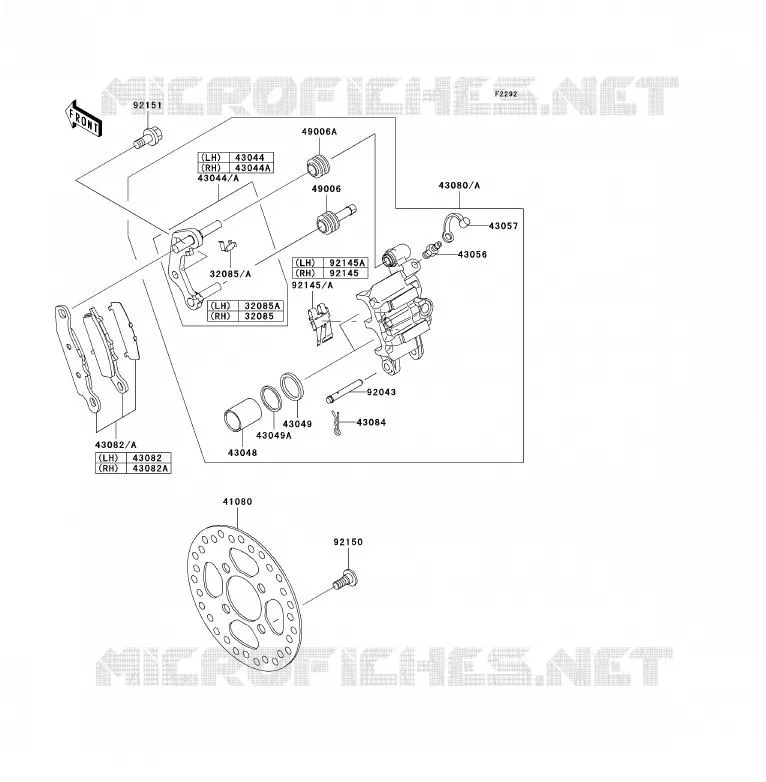 FREIN AVANT Kawasaki QUAD 700 2006 KFX700  KSV700C6F