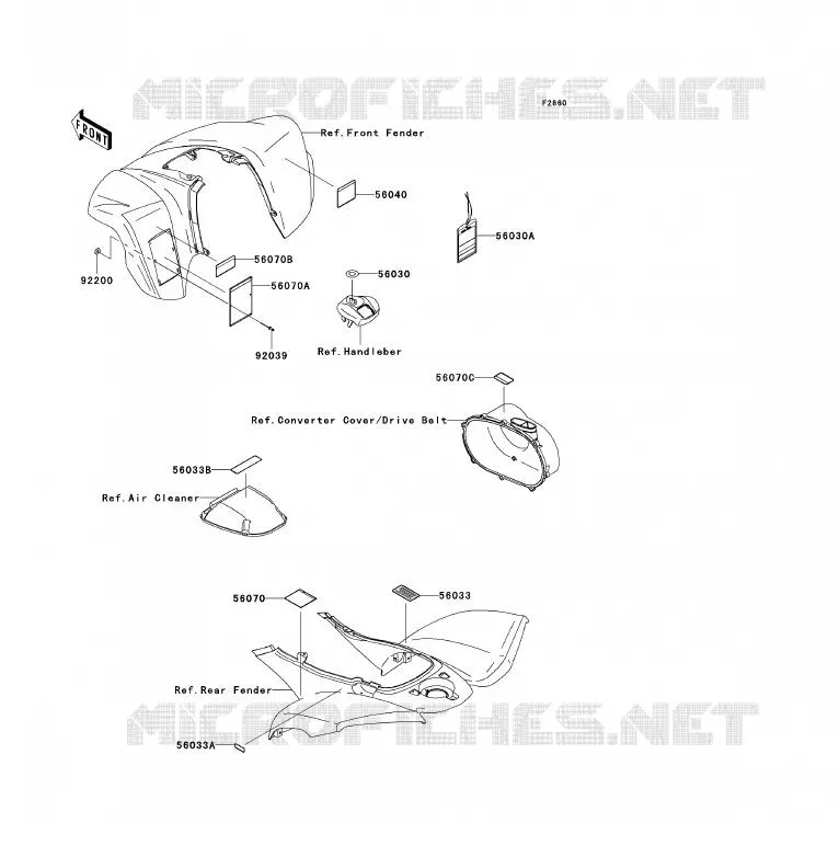 LABEL Kawasaki QUAD 700 2006 KFX700  KSV700C6F