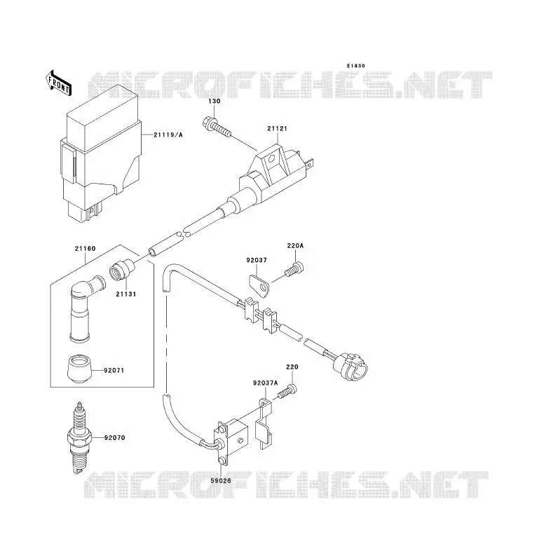 SYSTEME D&acute;ALLUMAGE Kawasaki QUAD 300 2000 KVF300 4X4  KVF300-A2