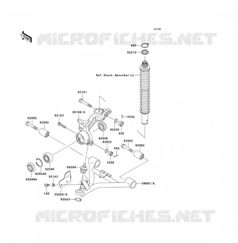 SUSPENSION Kawasaki QUAD 300 2000 KVF300 4X4  KVF300-A2