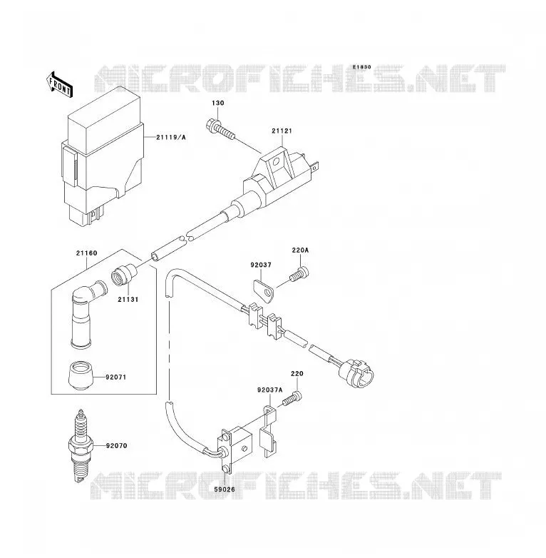 SYSTEME D&acute;ALLUMAGE Kawasaki QUAD 300 2000 KVF300 4X4  KVF300-A2