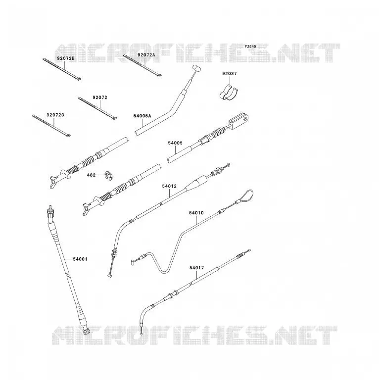 CABLES Kawasaki QUAD 300 2000 KVF300 4X4  KVF300-A2